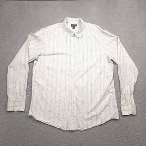 Polo Jeans Co Ralph Lauren Men XXL Striped Cotton Long Sleeve Button Up Y2K